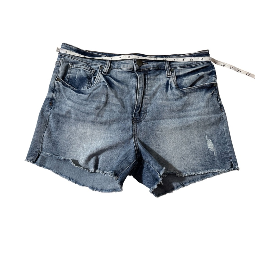 KUT from the Kloth High Rise Distressed Denim Shorts Size 14